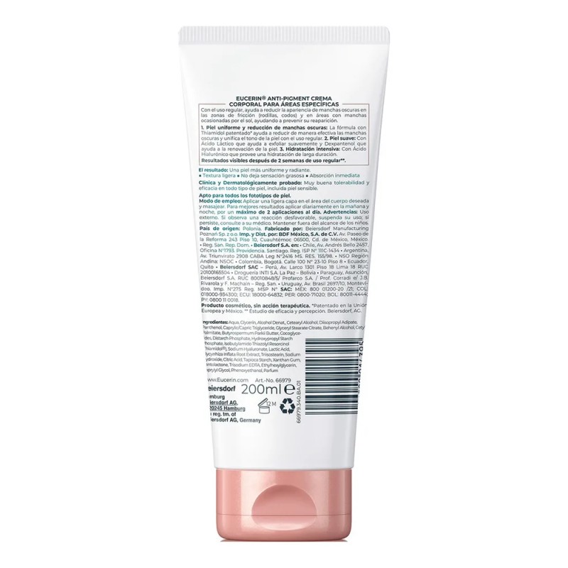 Crema Corporal Anti-pigment Suaviza 200 Ml Eucerin Neutra