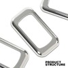 Chrome Plastic Rocker Switch Trim Compatible with Freightliners & Peterbilt