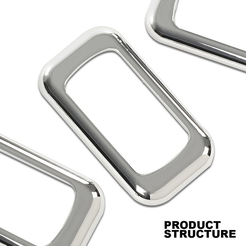 Chrome Plastic Rocker Switch Trim Compatible with Freightliners & Peterbilt