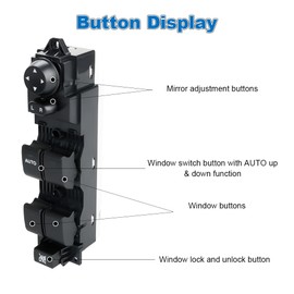 WMPHE Automatic Power Master Window Switch Compatible with Mazda 3 L4 2.0L 2.3L 2.5L 2010 2011 2012 2013, Driver Left Side Window Switch 12+14 Pins, Replacement for BBM266350B