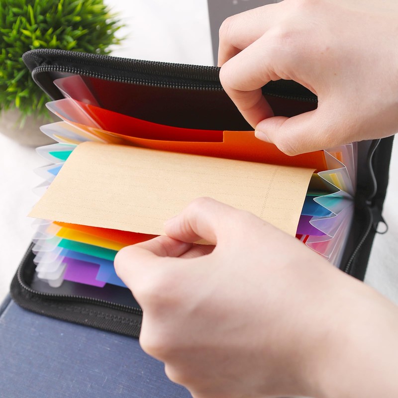 Koogel Expanding File Folder for A6, Expanding File Organiser with