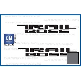 Decal Mods Trail Boss Replacement Decal Sticker for Chevy Silverado die-Cut (2019-2024) Bed Side 1500 2500 HD (Set of 2) Dark Gray - CDG