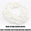 Litoexpe Traverse Rod Slides Curtain Replacement, 100 Pieces White Plastic