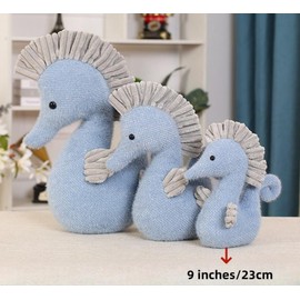 Xshelley Seahorse stuffed Animal PlushToys Seahorse Dolls furniture Decorations,Realistic seahorse Plush pillow Kids birthday present (23 cm)
