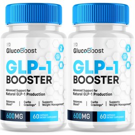 Gluco (2 Pack) GlucoBoost Pills - Gluco Boost Blood Health Support Formula - 120 Caps