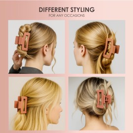 Ecoganic 3-Piece Pink Hair Brush & Hair Clips Set – Eco-Friendly Beauty Gift Set for Girls and Women | Cushion Based Brush, Pink Hair Clips