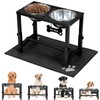 Elevated Dog Bowls, 4 Height Adjustable Metal Raised Bowl Stand
