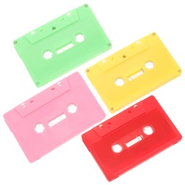 NUOBESTY 4pcs Blank Cassette Tapes, Colored Blank Audio Tapes for Recording Empty Cassette Tape Recordable for Lectures Seminars