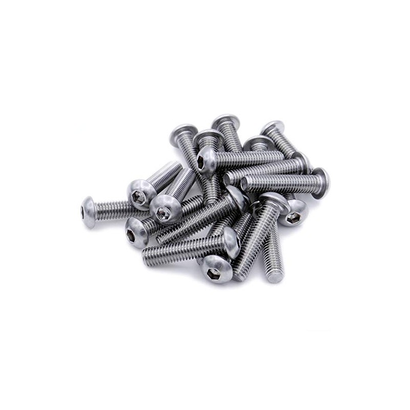 M6 (6mm x 18mm) Hex Socket Button Machine Screw (Bolt)
