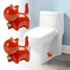 YOUDMEARUD Toilet Floor Bolt Caps with Ceramic Cat Decor &