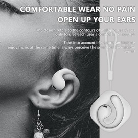 Open Ear Sports Bluetooth Headphones Wireless Air Line Bone Sound Sports Headphones Wireless Earphones with Headband Air Bone Conduction Headphones Earphones for Running Cycling Gym Wireless Earbuds