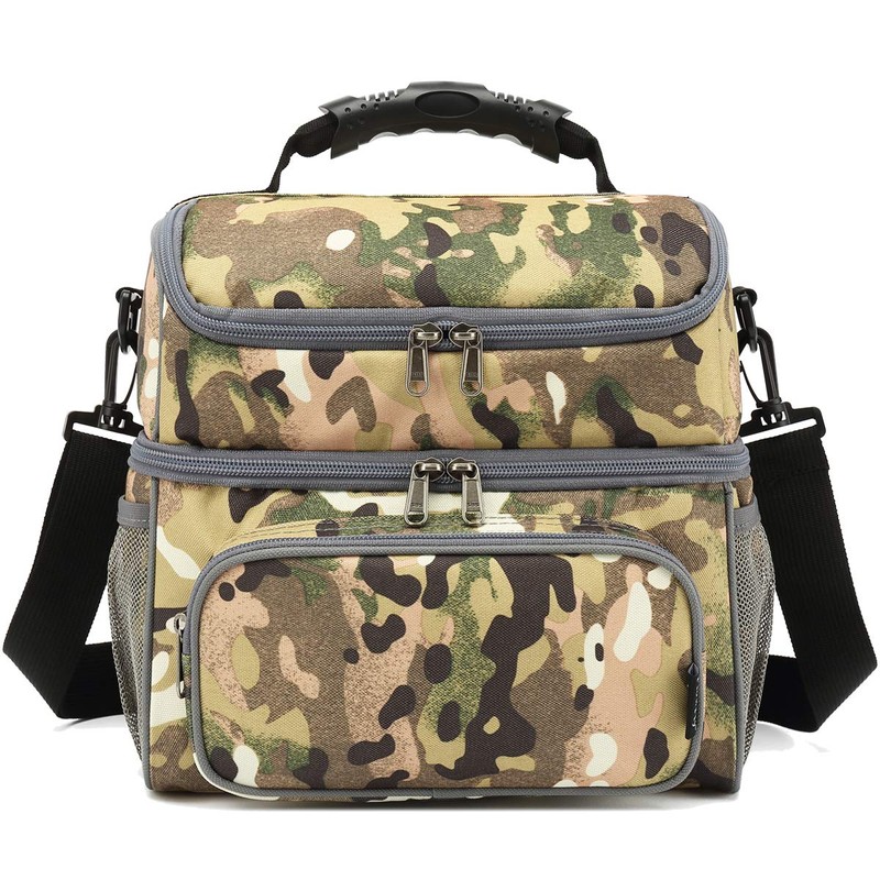 FlowFly Double Layer Cooler Insulated Lunch Bag Adult Lunch Box