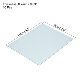 PATIKIL 4.3 x 3.5 Inch Welding Protection Lens, 10 Pack Transparent Protective Replacement Right Angle for Solar, Clear