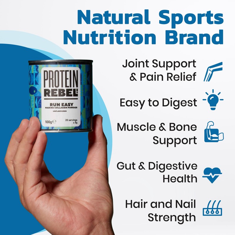 Protein Rebel - Run Easy Marine Collagen Powder for Running,