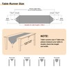 TOPLUXE Handmade Table Runner with Tassels, 33x180cm Luxury Damask Table