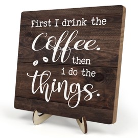 Coffee Bar Sign Plaque, Coffee Signs for Coffee Station, Vintage Coffee Sign Decor for Kitchen, Coffee Bar Accessories, Farmhouse Cafe