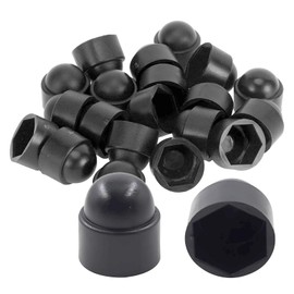 Nut Protection Cap, Dome Bolt Nut Protection Cap, Bolt & Nut Cap Bolt Nut Cap Bolt Nut Dome Protection Cap, Plastic Hex Screw Protection Cap, Hex Screw Cover (100 Pieces x Black)