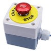 mxuteuk 22mm Waterproof Emergency Stop Push Button Switch Stainless Steel