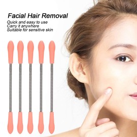 5 Pieces Facial Hair Remover, Portable Hair Remover Stainless Steel Spring Epilator for Women Chin Cheek Mustache Upper Lip Neck, Remove Unwanted Hair, Smooth Skin