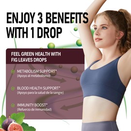 CHLOROLYFE Fig Leaves Drops, Suplemento Herbal de hoja de higo for Metabolism Balance Support, Natural Immunity Boost w/Cow’s Foot Leaves Bitter Melon Ceylon Cinnamon Beiberine. 2 oz