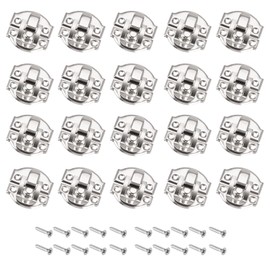 METALLIXITY Toggle Catch Lock (29mm x 27mm) 20Pcs, Iron Hasp Latches - for Cabinets Boxes Suitcases, Silver Tone