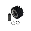 4" Serrated Rubber Contact Wheel with Two Heavy-Duty Bearing 6205