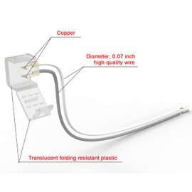 Iotton 8pcs LED Connectors for Strip Lights 2 Pin, DIY Neon Sign, Snap Down Solderless Connector for 12V DC Single Color LED Neon Flex, White, Gray, (NSWAGW20)