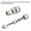 sourcing map Compression Tube Fitting 304 Stainless Steel 6mm x