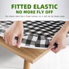 UMINEUX Fitted Rectangle Tablecloth for 6 ft - Plastic Vinyl