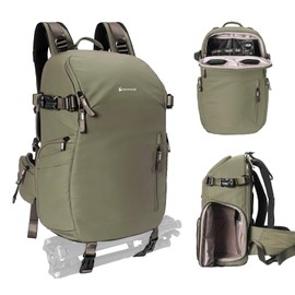 Besnfoto Camera Backpack Waterproof Bag Professional Travel Photography Bag Large for DSLR SLR Mirrorless Camera with Tripod Holder and Laptop Compartment Compatible with Canon/Nikon/Sony