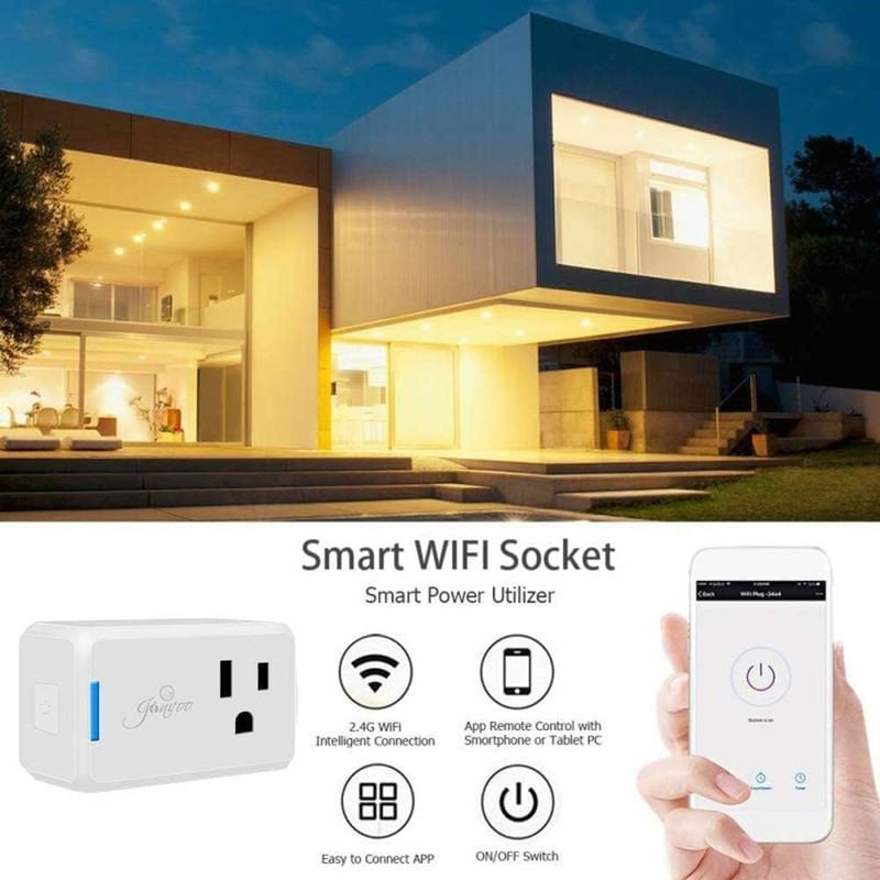 Jinvoo Zigbee Smart Plug, Wireless Mini Plug, Alexa Socket, Smart