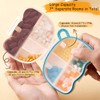 2Pcs DIY Travel Mini Pill Organizer, 7 Compartments Pill Box