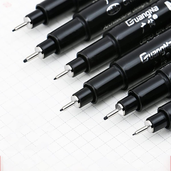EASTHUA Set of 12 Micro-Pens, Fine Point, Fineliner Ink Pens,