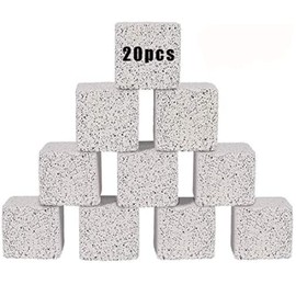 Hamiledyi 20 pcs Chinchilla Lava Blocks Rabbit Chew Toys Bunny Lava Teeth Grinding Square Stone Small Animal Mineral Calcium Stone for Hamsters,Chinchillas,Parrot