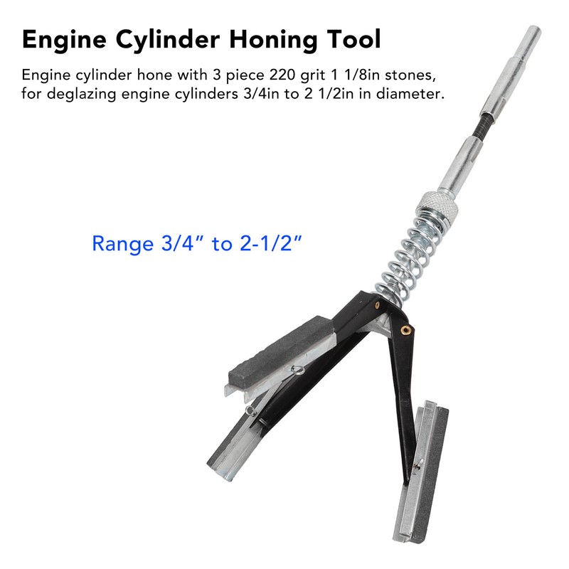 Engine Cylinder Hone Tool Deglazer with 3 Piece 1 1/8in