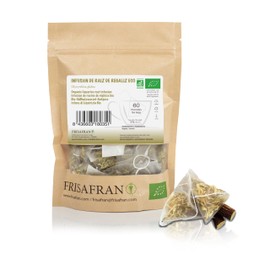 FRISAFRAN - Pyramid Stick Licorice Infusion | Ecological | Direct from | Producer Grown in Navarre - 60Uds
