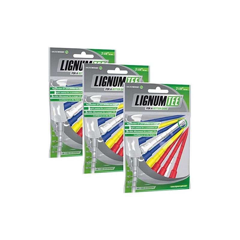 Lignum 3 Packs 12 Units 82 mm Long (36 Tees)