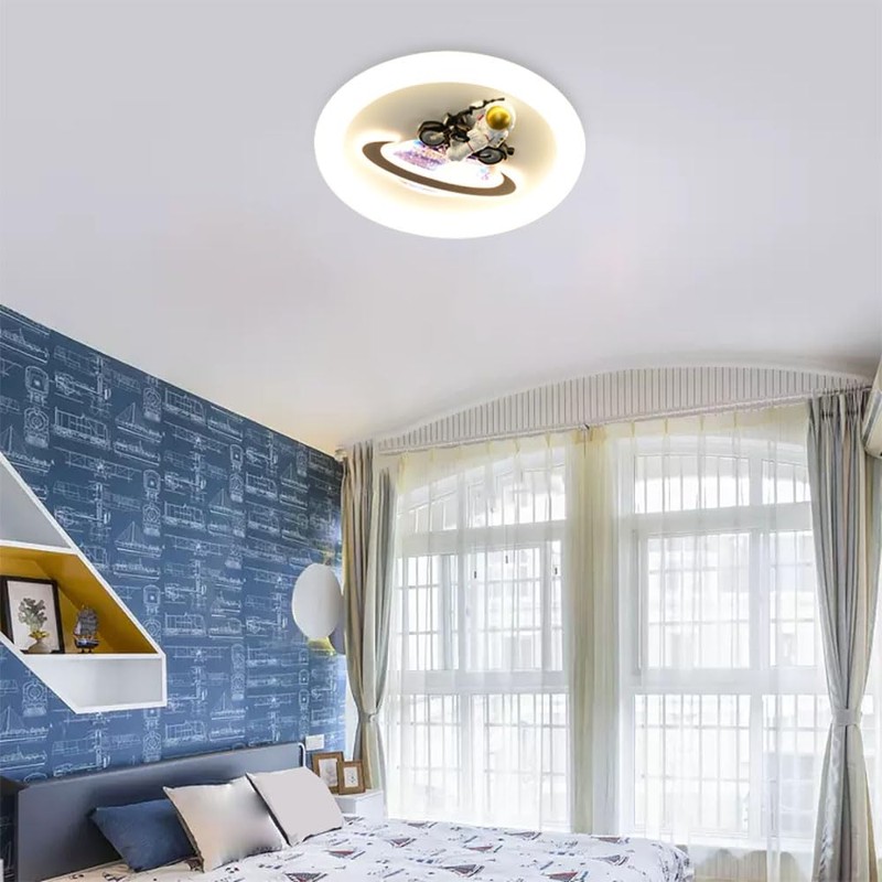 Skyblaze Astronaut Light Fixture, Round Ceiling Fixture for Kids Room,