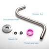 OFFO Shower Head Extension Arm 25.4cm(10 in), Brushed Nickel S