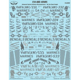 Flying Leathernecks Decals 1/32 Flying Leathernecks FL32010 F/A-18D ATARS Hornets- Academy