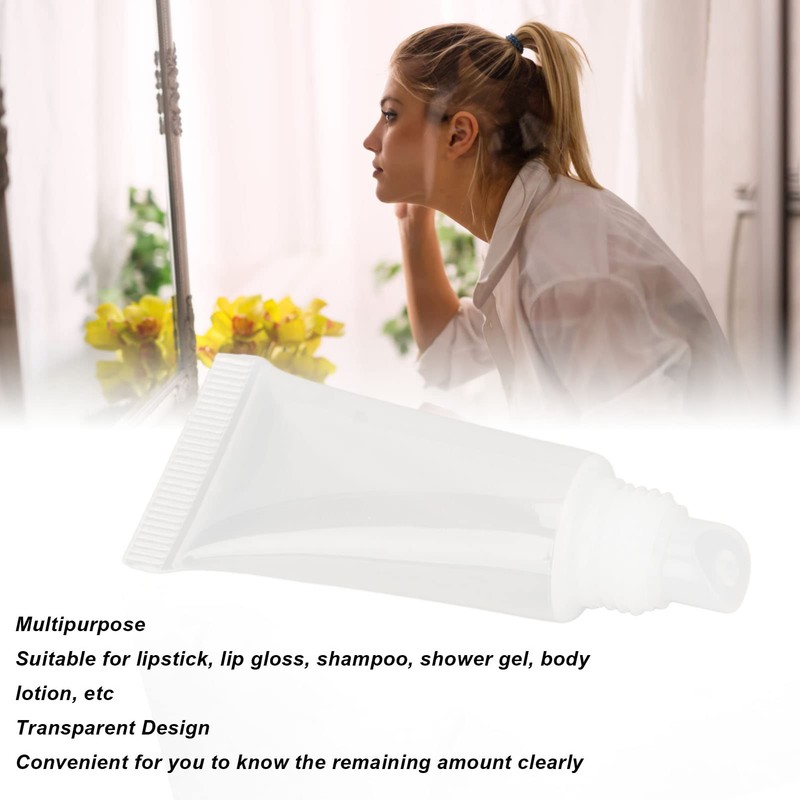 Lip Gloss Tube, 25 Pieces Lip Gloss Tube Refillable Transparent