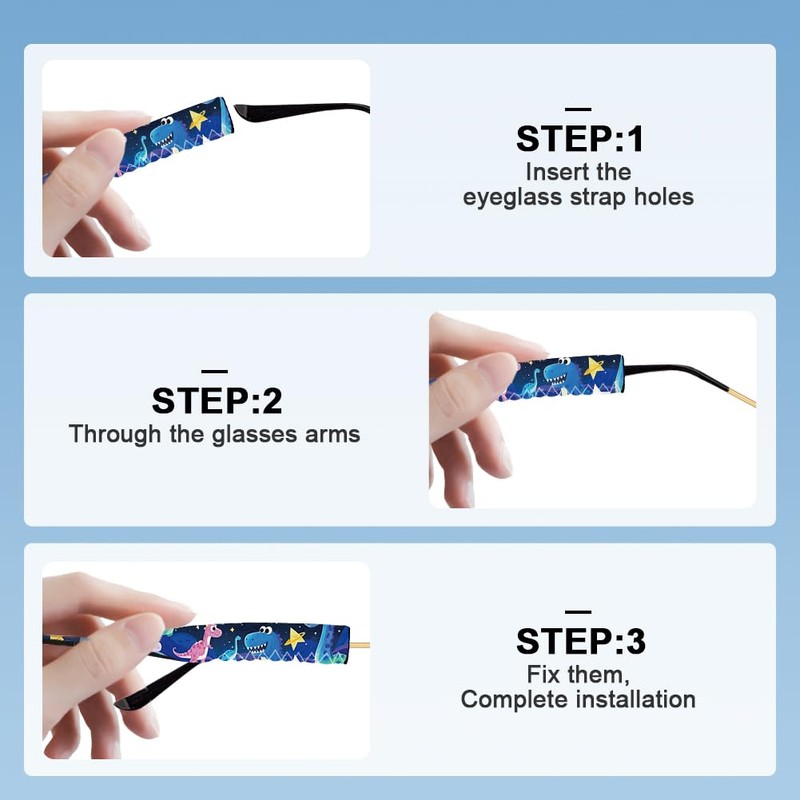 Doodlream 6Pcs Floating Sunglass Straps, Lightweight Neoprene Glasses Holder Straps