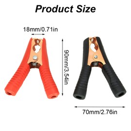 4 Pack 90mm Length Insulated Alligator Clips Heavy Duty Alligator Clips Alligator Clips Alligator Clips Car Booster Cable Clips
