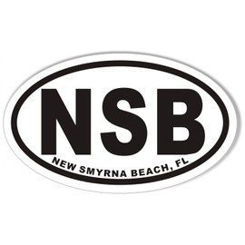 NSB New Smyrna Beach, FL Oval Bumper Sticker