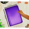 Arpan A4 Purple Zipped Deluxe Faux Leather Business Conference with