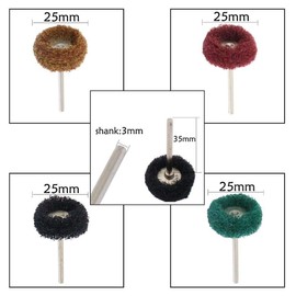 Buffing Wheels BE-TOOL 40Pcs 1" (25mm) Abrasive Wheel Buffing Polishing Wheel Set for Rotary Tool