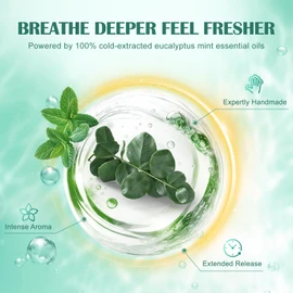 Eucalyptus Mint Shower Steamers Aromatherapy - Self Care & Relaxation Birthday Gifts for Women Men, Made with Natural Ingredients & Essential Oil - 18 Pack