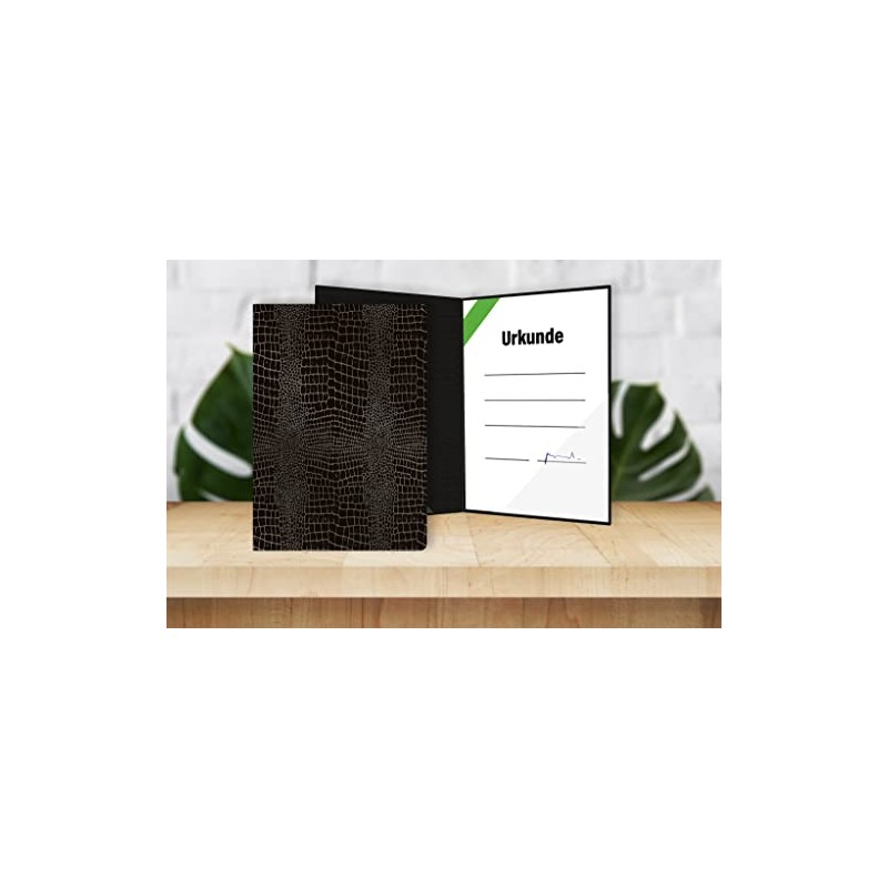 RNKVERLAG Grace 46217 Elegant Certificate Folder Carbon Black with Two