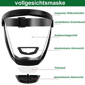 YABOYUGO 2 Pack Super Protective Face Shield, Anti-Full Face Protection, Transparent Face Shield for Adults, Plastic Face Mask