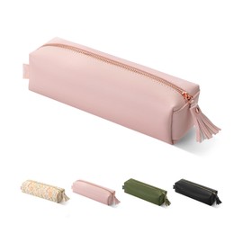 Mr. Pen- PU Leather Pencil Case, Pink, Pencil Case Small Pencil Pouch Aesthetic, Cute Pencil Case Aesthetic, Leather Pencil Pouch Small Pink Pencil Case, Pencil Case for School